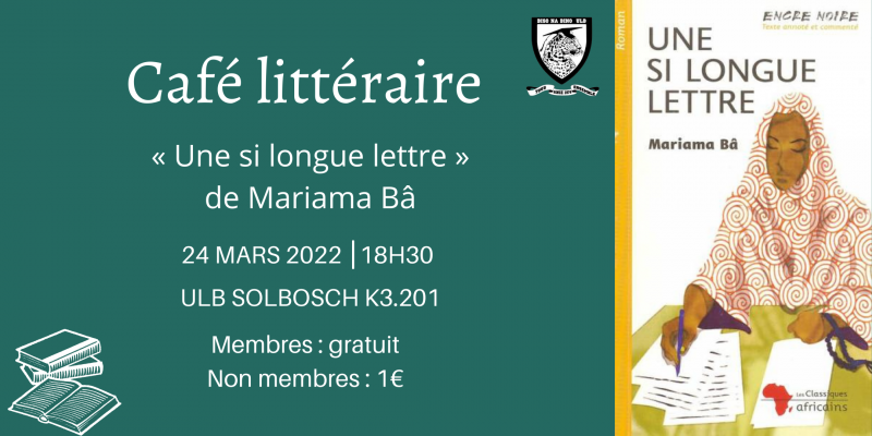 Café littéraire : "Une si longue lettre" de Mariama Bâ