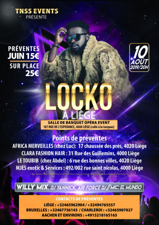 LOCKO en concert à Liège le 10/08/2019
